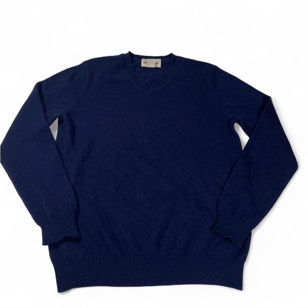Dartmoor Men’s Sz S Blue 100% Cashmere V-Neck Pullover Sweater Long‎ Sleeves